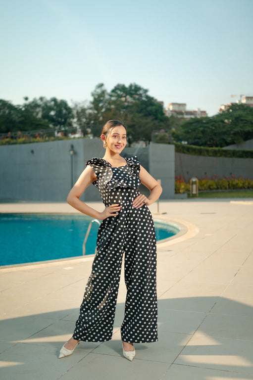 Black Polka Dot Jumpsuit